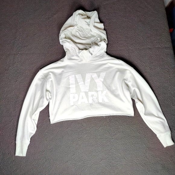 IVY PARK Sweaters - Adidas Ivy Park X Crop Hoodie Sweatshirt Womens Size XS Pale Mint Green Grunge